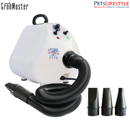 Groo Master GS-2400 Triple Motor Pet Grooming Dryer – Heavy-Duty Table Top Professional Hair Dryer
