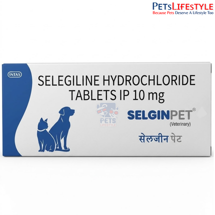 Intas Selgin Pet 10mg Tablets (Selegiline hydrochloride) for Dogs