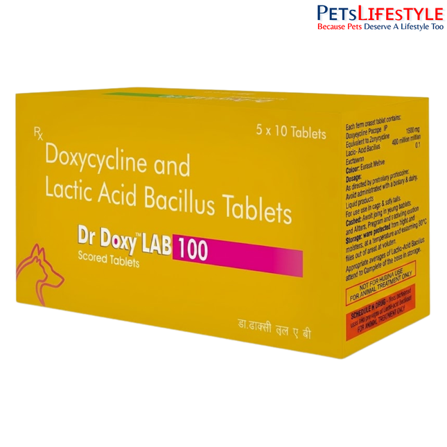 TTK Dr Doxy LAB 100 Tablets for Dogs & Cats – Doxycycline & Lactic Acid Bacillus Support