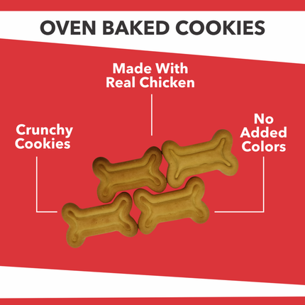 Baked Delights Chicken Flavour Bone Shape Dog Treats (800g)