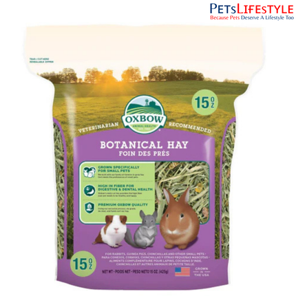 OXBOW Botanical Hay 425g – Timothy Hay Blend with Natural Herbs for Small Pets