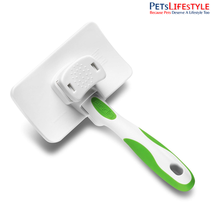 Andis Self-Cleaning Slicker Brush for Dogs & Cats – Lime Green