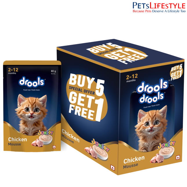 Drools Chicken Mousse Kitten 80g (5+1 Pack)