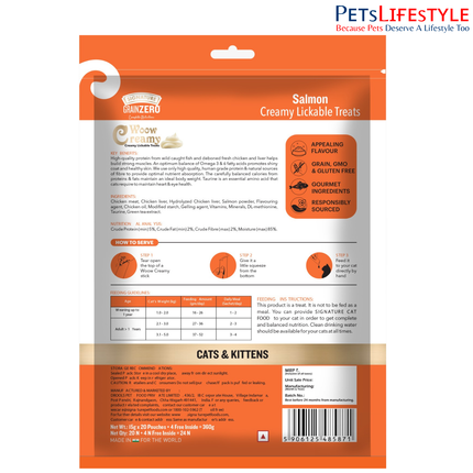 Grain Zero Creamy Lickable Cat treats Chicken and Liver (15g x24 Pcs)20 Pcs +4 Pcs Free ,360g (Copy)
