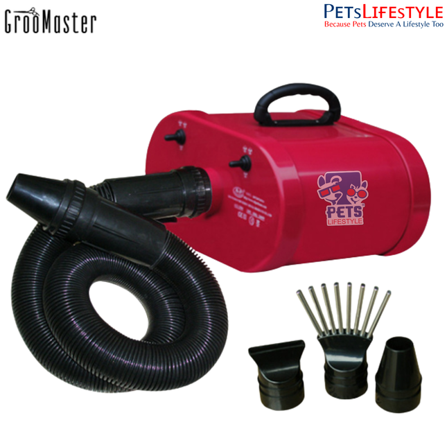 Groo Master VS-22-2300 Wall Hanging Cold-Air Pet Dryer – 2200W Stepless Wind Control Grooming Dryer