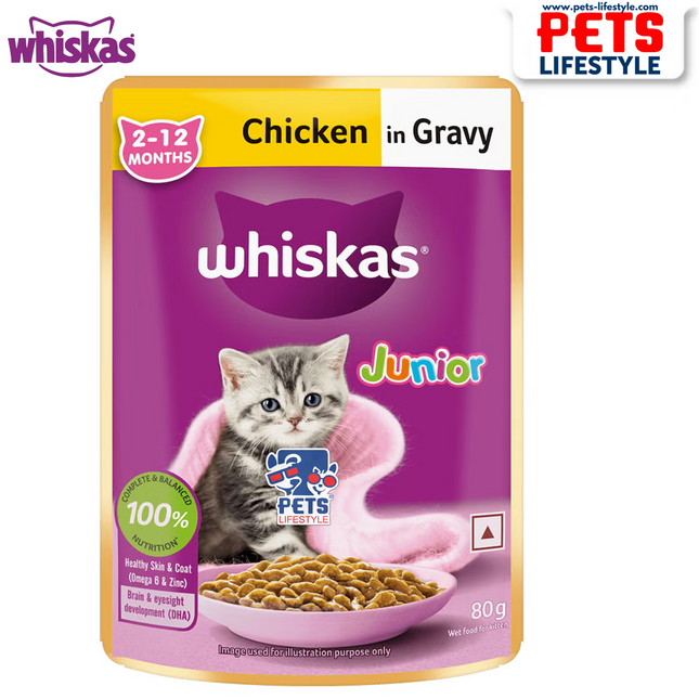 Whiskas Kitten Chicken in Gravy – 85 gm