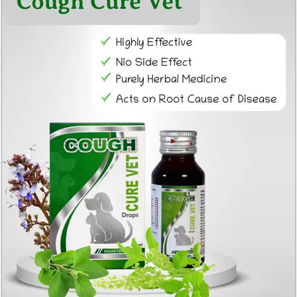 OriHeal Cough Cure Vet Drops For Dogs Pups & Cats Pet Health Supplements  (60 ml)
