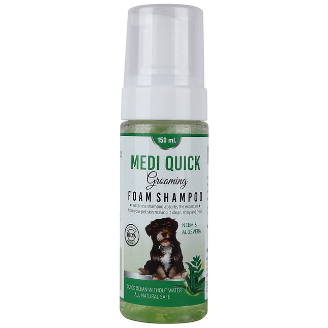 Medilogy Biotech MediQuick (Foam Shampoo) Waterless Shampoo & Dry Bath For Pets_150 ml