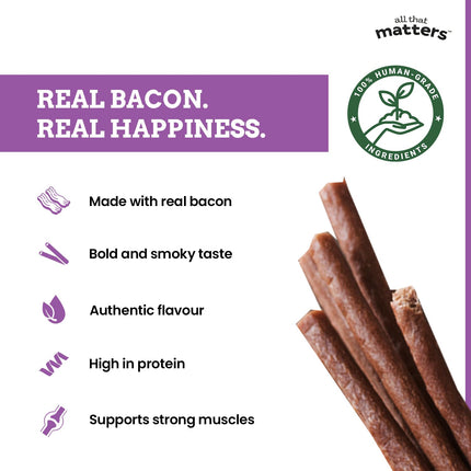 all that matters Bacon Recipe Dog Treats – High Protein Soft Dog Treats | Easy-to-Digest Bacon Training Snacks for Puppies & Adult Dogs – Healthy Reward Treats, 70g