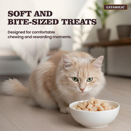 Cataholic Chicken with Shrimp Chips Cat Treats, High Protein Crunchy Snacks, Natural Training & Reward Treats for All Cat Breeds, 50 g