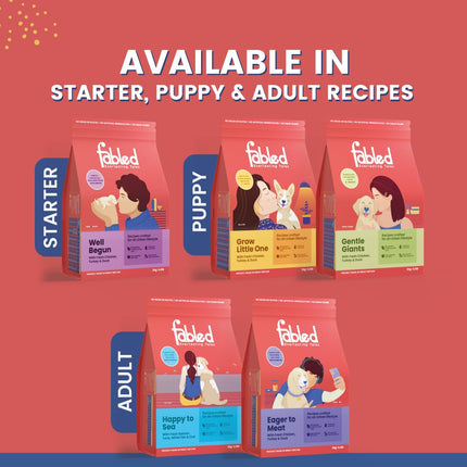 Fabled Dry Dog Food - Well Begun Starter for all breed puppies (Upto 3 months)