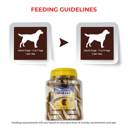 Twistix Canister Twisted Dental Dog Treats – Yogurt & Banana Flavor Daily Dental Chews for Small Dogs | 50 Sticks
