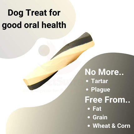 Twistix Dental Dog Treats Small 50 Sticks – Vanilla Mint Daily Dental Chews for Fresh Breath & Clean Teeth 530g