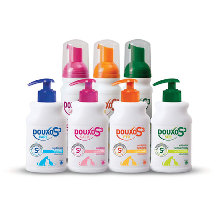 Douxo S3 Calm Leave-On Mousse for Dogs & Cats 150ml | Hypoallergenic Anti-Itch Skin Care Mousse for Sensitive & Allergic Skin