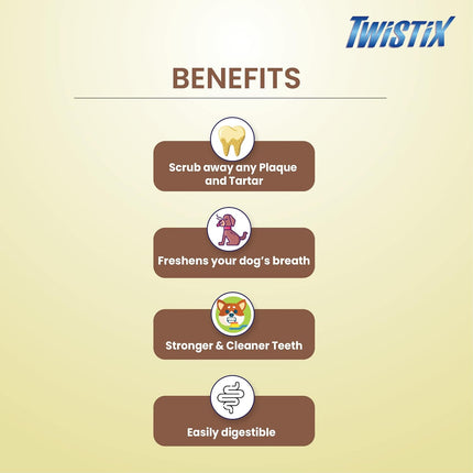 Twistix Canister Pumpkin Small 50 Sticks – Digestive Support & Dental Care Dog Chews 500g