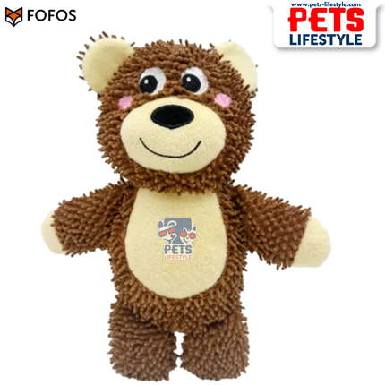 FOFOS Tough Dog Toy Bear Squeaker Moderate Chewer Dog Toy