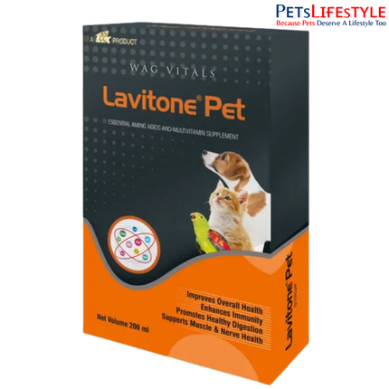 TTK Lavitone Pet Syrup Multivitamin & Amino Acid Supplement for Dogs and Cats – 200ml
