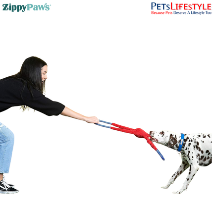 ZippyPaws RopeTugz – Monkey  Super Sized Plush Rope Tug Dog Toy with Squeaker