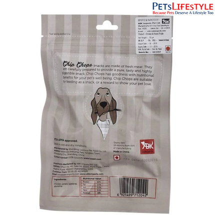Chip Chops Sweet Potato and Chicken Dog Treats 70gm