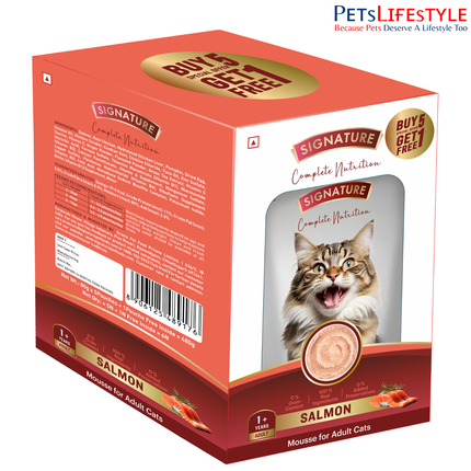 Signature Salmon Mousse Cat 80g (5+1 Pack)