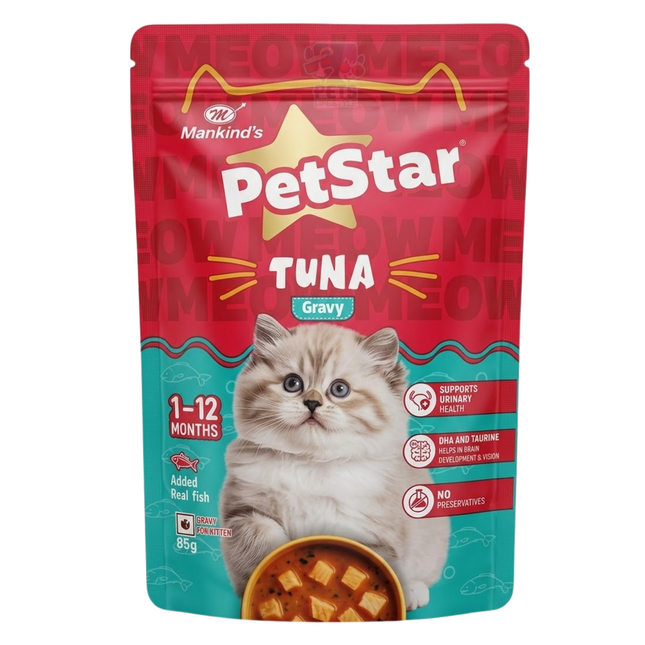 Mankind PetStar Tuna Kitten Wet Cat Food – 85g