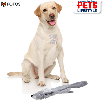 FOFOS Dog Toy Skinneez Rabbit Toy – Stuffing-Free Plush Toy with Dual Squeakers