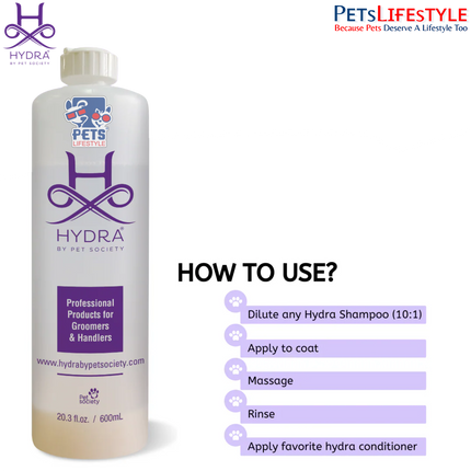 Hydra Dilution Bottle for Dog Shampoo & Conditioner (600 ml)