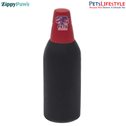 ZippyPaws Latex Happy Hour Crusherz – Whiskey  Crunchy Refillable Squeaky Bottle Dog Toy