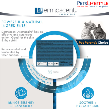 Dermoscent Aromacalm Calming Collar for Cats (35 cm) – Anxiety & Stress Control