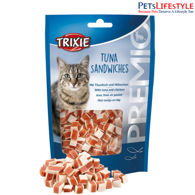 TRIXIE Premio Tuna Sandwiches Cat Treats – Nutrient Rich Training & Reward Snacks for Cats