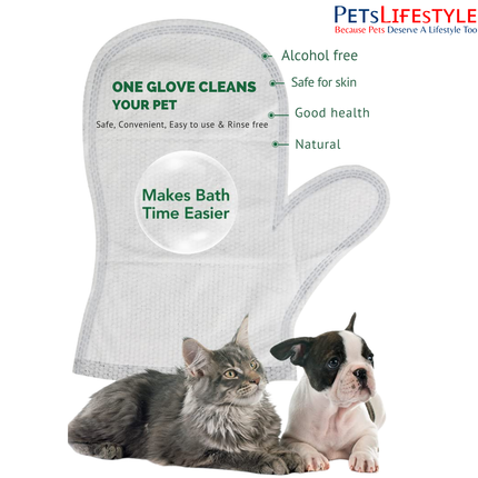 Pet SPA Grooming Gloves for Dogs & Cats – No-Water Disposable Cleaning Gloves (6 Gloves Pack)