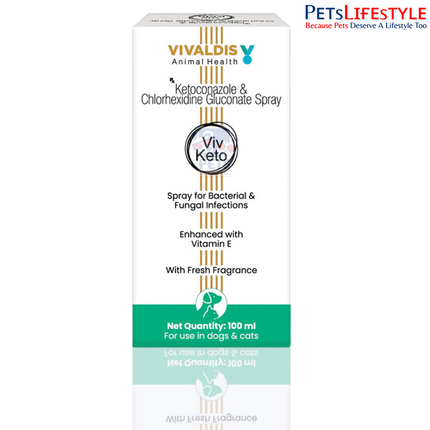 Vivaldis Viv Keto Spray (100 ml)  Antifungal & Antiseptic Spray for Dogs & Cats