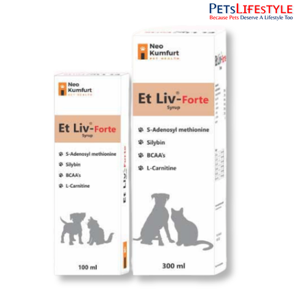 Et Liv Forte – S-Adenosylmethionine (SAMe), Silybin & Branched Chain Amino Acid Liver Support Supplement for Dogs & Cats