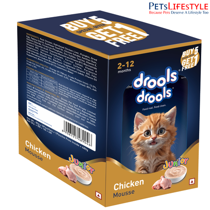 Drools Chicken Mousse Kitten 80g (5+1 Pack)