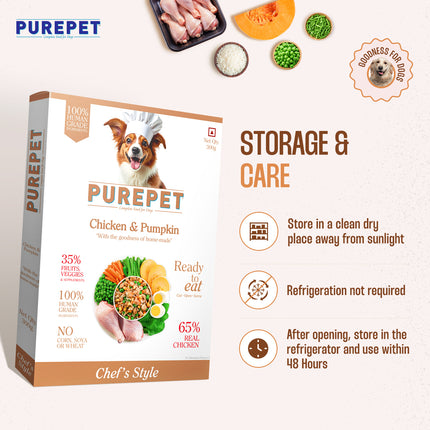 PurePet Chicken & Pumpkin Biryani Fresh Dog Food 300g