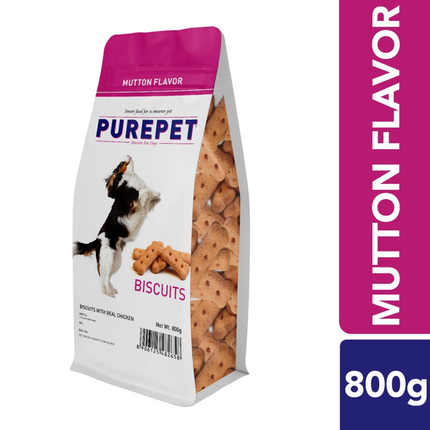 Purepet Treat Mutton Flavor Biscuit Dog Treats Pouch 800g