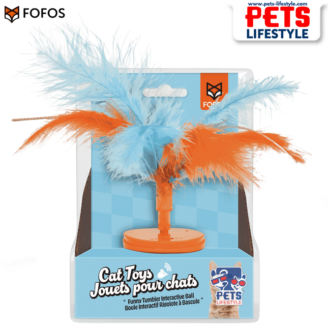 Buy FOFOS Tumbler Cat Toy – Electronic Wobble Toy with Bird Sounds & Feathers