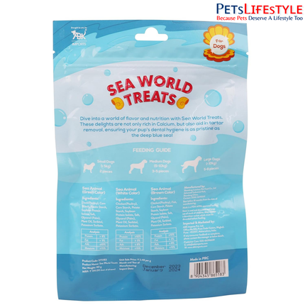 Sea World Treats Sea World Dog Treats, Tasty And Fun Dog Treat With Calcium-Rich Gluten-Free Nutrients, Suitable For All Breeds Of Dogs