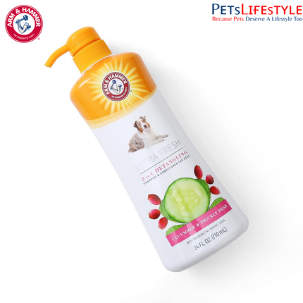 Arm & Hammer for Pets Ultra Fresh 2-in-1 Detangling Dog Shampoo + Conditioner – 24 oz (710 ml)