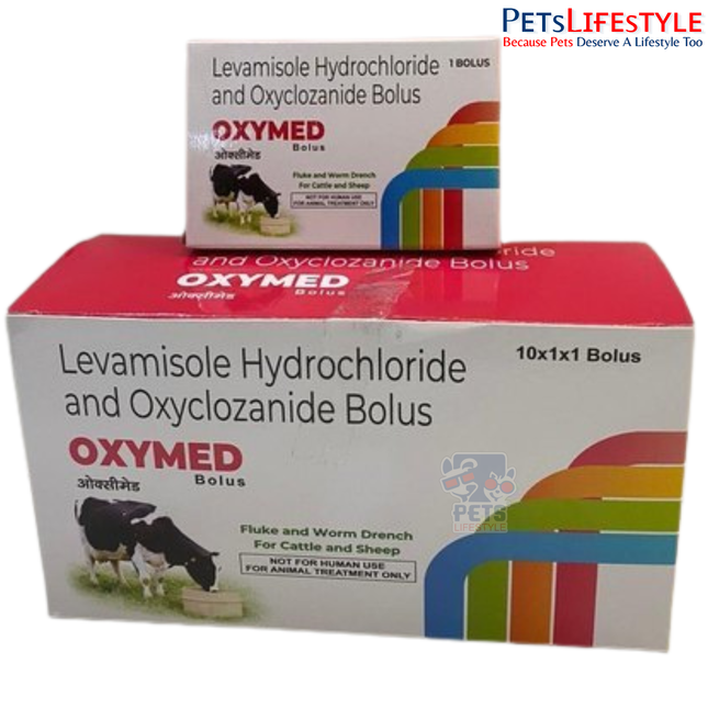 COXYBOL Vet Bolus Levamisole Hydrochloride, Oxyclozanide & Silymarin Bolus for Cattle & Sheep | Broad-Spectrum Dewormer & Liver Support | 10 Boluses