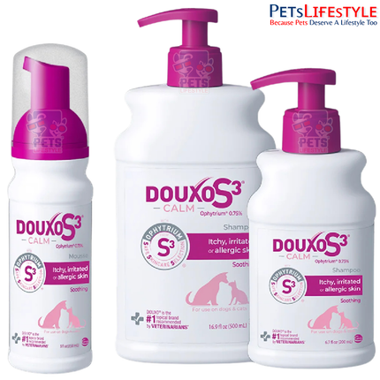 DOUXO S3 CALM Shampoo 500ml – Soothing & Hydrating Shampoo for Dogs with Sensitive, Itchy & Allergy-Prone Skin