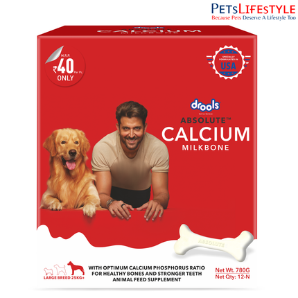 Drools Absolute Calcium Milk Bone LB Carton 12Pcs