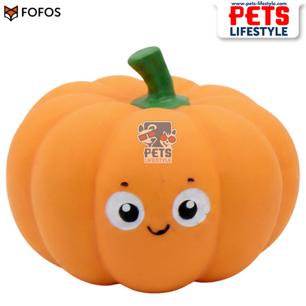 FOFOS Harvest Latex Toy 3‑Pack Natural Latex + Squeaker Small Dog Toy