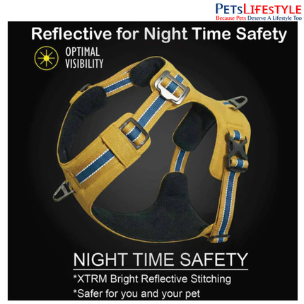 Petaholic Outdoor Tracker Series Dog Harness Plateau | No-Pull Reflective Breathable Adventure Harness