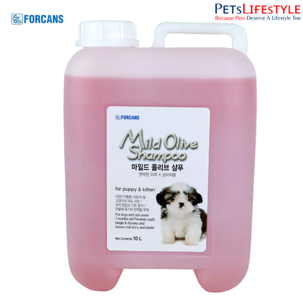 Forcans Mild Olive Shampoo for Dogs – Aloe Vera & Coconut Extract Gentle Puppy Shampoo
