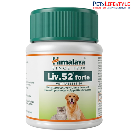 Himalaya Liv 52 Forte Vet Tablets for Dogs & Cats — Hepatoprotective Liver Tonic (60 Tablets)