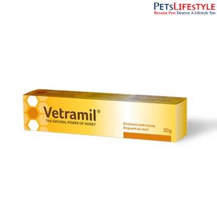 Vetramil Ointment Honey-Based Wound Healing & Skin Repair Ointment for Dogs, Cats & Companion Animals