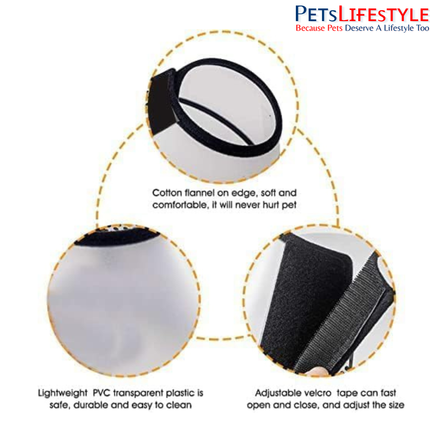 Elizabethan Collar for Dogs, Cats & Rabbits – Protective Recovery Cone (E-Collar)