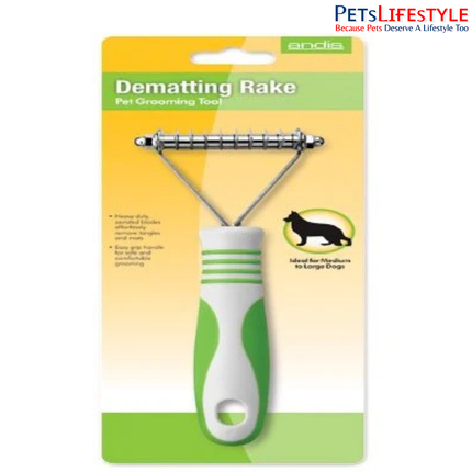 Andis Dematting Rake for Dogs & Cats – Lime Green