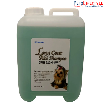 Forcans Long Coat Aloe Shampoo for Dogs & Cats – Deep Nourishing Shampoo for Long Hair Pets